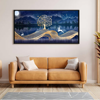 Amazing Wildlife Wall Art. Large Canvas Paintings. Framed Digital Reprints of Jungle, Wildlife, Animals and Birds 24 Inch x 48 Inch (WBWA11) - Khirki.in