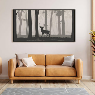 Amazing Wildlife Wall Art. Large Canvas Framed Digital Reprints of Jungle, Wildlife, Animals and Birds. Ready To Hang. Size:  24 Inch x 48 Inch (WBWA44) - Khirki.in