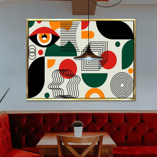 Framed Canvas Digital Abstract Modern Art Wall Painting For Home and Hotels Wall Decoration. Digital Reprint (ABWA18) - Khirki.in