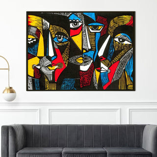 Framed Abstract Oil Pastel Style Wall Art Painting For Home and Hotels Wall Decoration (ABWA05) - Khirki.in