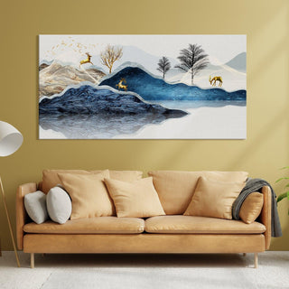 Amazing Wildlife Wall Art. Large Canvas Paintings. Framed Digital Reprints of Jungle, Wildlife, Animals and Birds 24 Inch x 48 Inch (WBWA14) - Khirki.in