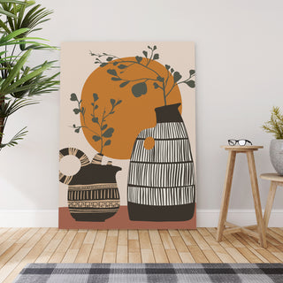 Boho and Chic Art Canvas Gallery Wrap Painting | Eclectic Modern Art Theme (BOWA18)