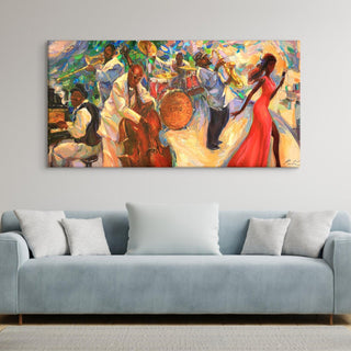 Abstract Modern Art Large Canvas Paintings. Framed Digital Reprints of Famous and Vibrant Artwork (MAWA03) - Khirki.in