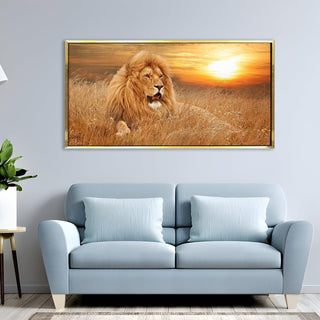 Amazing Wildlife Wall Art. Large Canvas Framed Digital Reprints of Jungle, Wildlife, Animals and Birds. Ready To Hang. Size:  24 Inch x 48 Inch (WBWA25) - Khirki.in