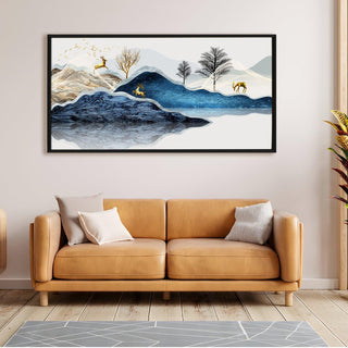 Amazing Wildlife Wall Art. Large Canvas Paintings. Framed Digital Reprints of Jungle, Wildlife, Animals and Birds 24 Inch x 48 Inch (WBWA14) - Khirki.in