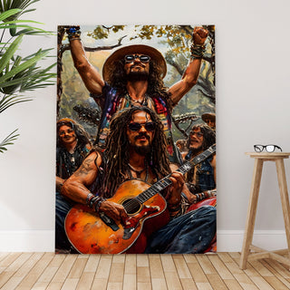 Harmonic Rebellion Wall Art Painting, HD Canvas Print, Framed, Ready to Hang. (POMWA298)