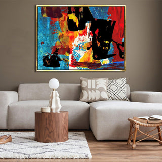 Framed Abstract Oil Pastel Style Wall Art Painting For Home and Hotels Wall Decoration (ABWA02) - Khirki.in