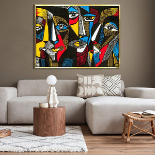 Framed Abstract Oil Pastel Style Wall Art Painting For Home and Hotels Wall Decoration (ABWA05) - Khirki.in