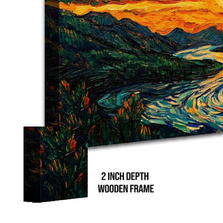 Sunrise Wall Art Painting, HD Canvas Print, Framed, Ready to Hang. (VASWA003)