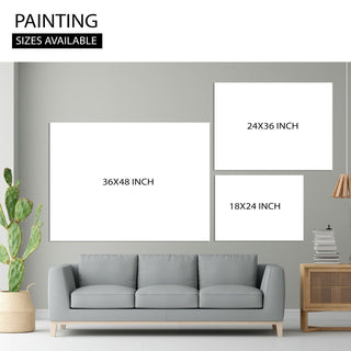 Framed Canvas Digital Abstract Modern Art Wall Painting For Home and Hotels Wall Decoration. Digital Reprint (ABWA18) - Khirki.in