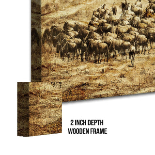 Amazing Wildlife Wall Art. Large Canvas Framed Digital Reprints of Jungle, Wildlife, Animals and Birds. Ready To Hang. Size:  24 Inch x 48 Inch (WBWA31) - Khirki.in