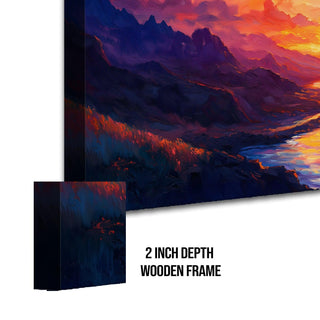 Sunrise Wall Art Painting, HD Canvas Print, Framed, Ready to Hang. (VASWA004)
