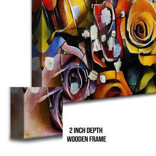 Framed Abstract Oil Pastel Style Wall Art Painting For Home and Hotels Wall Decoration (ABWA01) - Khirki.in