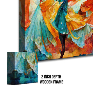 Framed Abstract Oil Pastel Style Wall Art Painting For Home and Hotels Wall Decoration (ABWA13) - Khirki.in