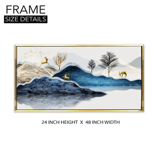 Amazing Wildlife Wall Art. Large Canvas Paintings. Framed Digital Reprints of Jungle, Wildlife, Animals and Birds 24 Inch x 48 Inch (WBWA14) - Khirki.in