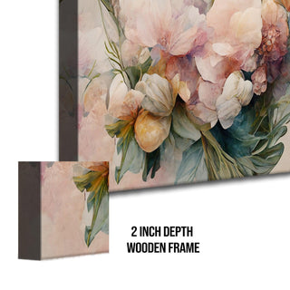 PAPER PLANE DESIGN Canvas Floral Wall Art: A Symphony of Nature's Elegance Large Size Canvas Framed Paintings For Living Room, Office, Home Decor. (FLWA17) - Khirki.in