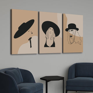 Minimalistic Fashion Art Painting, HD Canvas Print, Framed, Ready to Hang. (MAWA28)