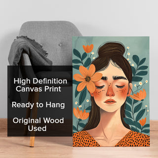 Boho and Chic Art Canvas Gallery Wrap Painting | Eclectic Modern Art Theme (BOWA24)