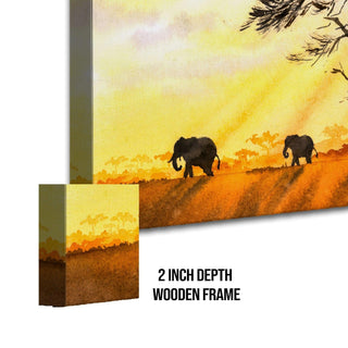 Amazing Wildlife Wall Art. Large Canvas Framed Digital Reprints of Jungle, Wildlife, Animals and Birds. Ready To Hang. Size:  24 Inch x 48 Inch (WBWA42) - Khirki.in
