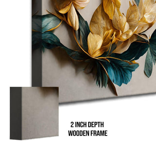 PAPER PLANE DESIGN Canvas Floral Wall Art: A Symphony of Nature's Elegance Large Size Canvas Framed Paintings For Living Room, Office, Home Decor. (FLWA17) - Khirki.in