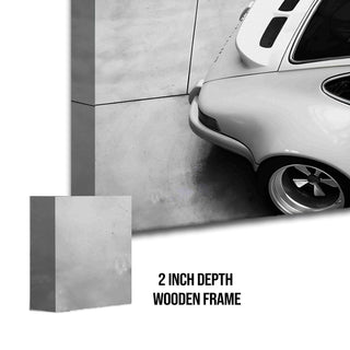Vintage Cars And Bikes Wall Art. HD Canvas Print, Framed, Ready to Hang. (VCBWA24)