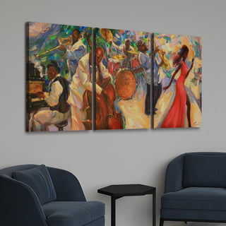 Sounds of Jazz Club, HD Canvas Print, Framed, Ready to Hang. (MAWA23)
