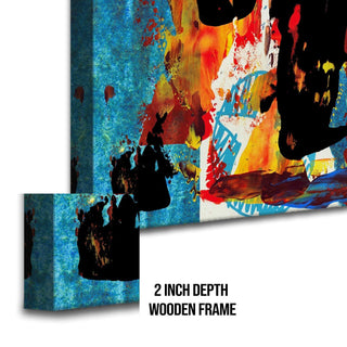 Framed Abstract Oil Pastel Style Wall Art Painting For Home and Hotels Wall Decoration (ABWA02) - Khirki.in