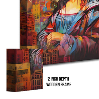 Urban Mona Lisa Painting, HD Canvas Print, Wall Art for Home, Office. Ready to Hang. (MOWA16)