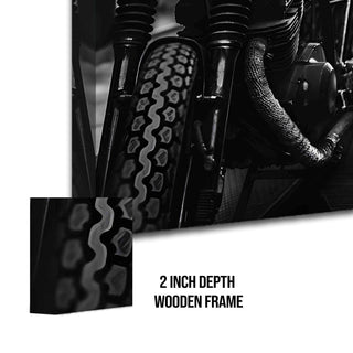 Vintage Cars & Bikes  Wall Art. HD Canvas Print, Framed, Ready to Hang. (VCBWA19)