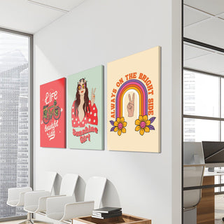 Retro Style Inspiration Wall Art, HD Canvas Print, Framed, Ready to Hang. (MOWA04)