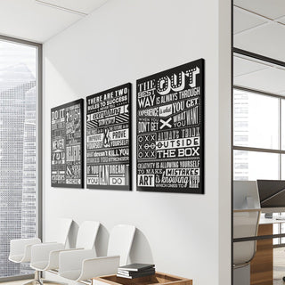 Vintage Chalkboard Style Inspirational Wall Art, HD Canvas Print, Framed, Ready to Hang. (MOWA05)