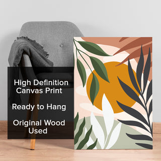 Boho and Chic Art Canvas Gallery Wrap Painting | Eclectic Modern Art Theme (BOWA21)