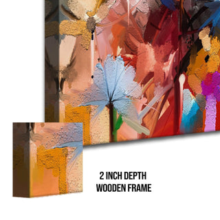 PAPER PLANE DESIGN Canvas Floral Wall Art: A Symphony of Nature's Elegance Large Size Canvas Framed Paintings For Living Room, Office, Home Decor. (FLWA13) - Khirki.in