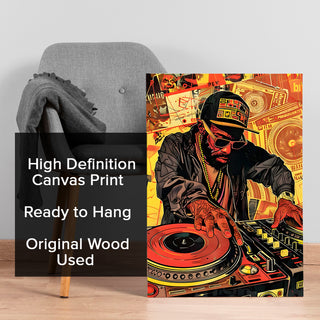 Hip-Hop Frequencies Wall Art Painting, HD Canvas Print, Framed, Ready to Hang. (POMWA261)