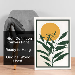 Lush Minimal Wall Art Painting, HD Canvas Print, Framed, Ready to Hang. (POMWA200)