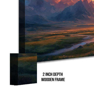 Sunrise Wall Art Painting, HD Canvas Print, Framed, Ready to Hang. (VASWA005)
