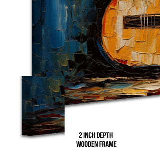 Abstract Music Guitar Wall Art Painting. HD Canvas Print, Framed, Ready to Hang. (ABWA27)