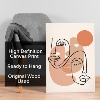 Boho and Chic Art Canvas Gallery Wrap Painting | Eclectic Modern Art Theme (BOWA17)