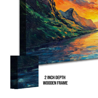 Sunrise Wall Art Painting, HD Canvas Print, Framed, Ready to Hang. (VASWA002)