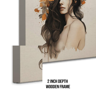 Boho Chic Floral Vintage Style Canvas Painting