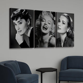 Classic Fashion Icons Wall Art, HD Canvas Print, Framed, Ready to Hang. (MAWA30)