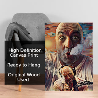 Joe Rogan – Bold Artistic Portrait Wall Art, HD Canvas Print, Framed, Ready to Hang. (POMWA330)
