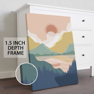 Boho and Chic Art Canvas Gallery Wrap Painting | Eclectic Modern Art Theme (BOWA22)