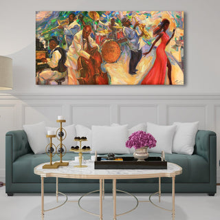 Abstract Modern Art Large Canvas Paintings. Framed Digital Reprints of Famous and Vibrant Artwork (MAWA03) - Khirki.in