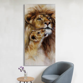 Amazing Wildlife Wall Art. Large Canvas Framed Digital Reprints of Jungle, Wildlife, Animals and Birds. Ready To Hang. Size:  24 Inch x 48 Inch (WBWA51) - Khirki.in