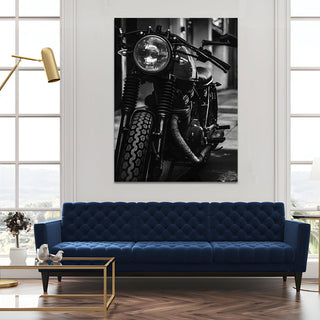 Vintage Cars & Bikes  Wall Art. HD Canvas Print, Framed, Ready to Hang. (VCBWA19)