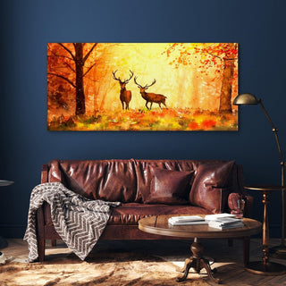 Amazing Wildlife Wall Art. Large Canvas Framed Digital Reprints of Jungle, Wildlife, Animals and Birds. Ready To Hang. Size:  24 Inch x 48 Inch (WBWA30) - Khirki.in