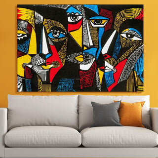 Framed Abstract Oil Pastel Style Wall Art Painting For Home and Hotels Wall Decoration (ABWA05) - Khirki.in