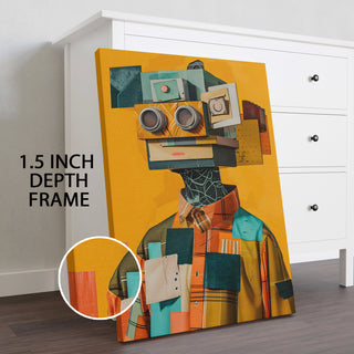 Patchwork Persona Wall Art Painting, HD Canvas Print, Framed, Ready to Hang. (ABWA283)