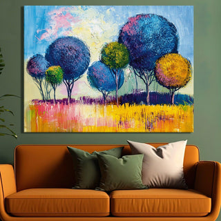 Framed Abstract Oil Pastel Style Wall Art Painting For Home and Hotels Wall Decoration (ABWA07) - Khirki.in